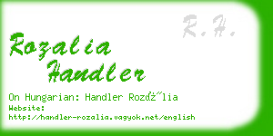 rozalia handler business card